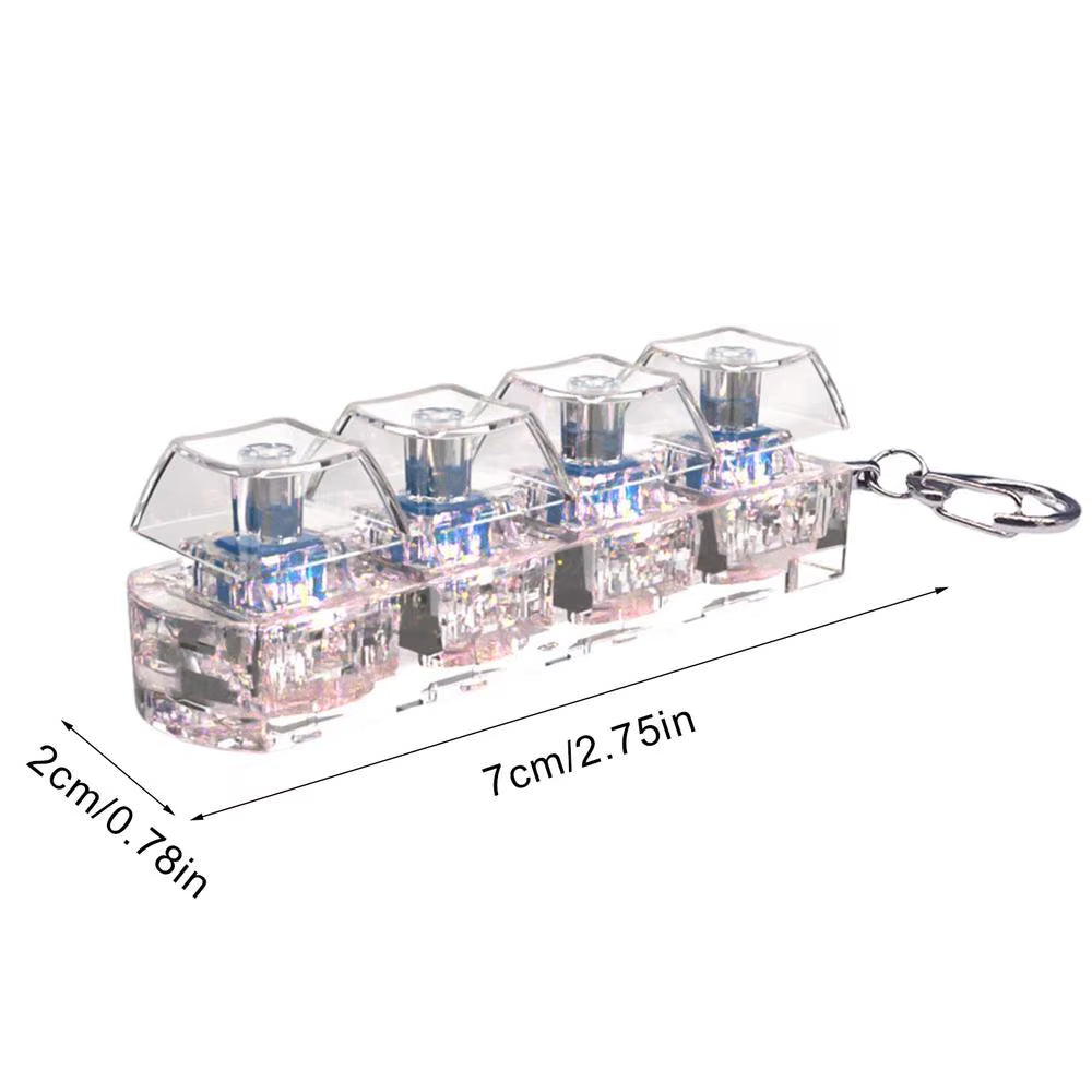 Keyboard Key Toy Party Stress Relief DIY Fidget Button Keycap Fidget Keychain Keyboard Keychain Toys Finger Keyboard Caps Toy