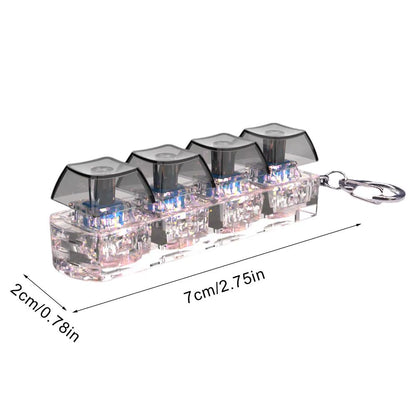 Keyboard Key Toy Party Stress Relief DIY Fidget Button Keycap Fidget Keychain Keyboard Keychain Toys Finger Keyboard Caps Toy